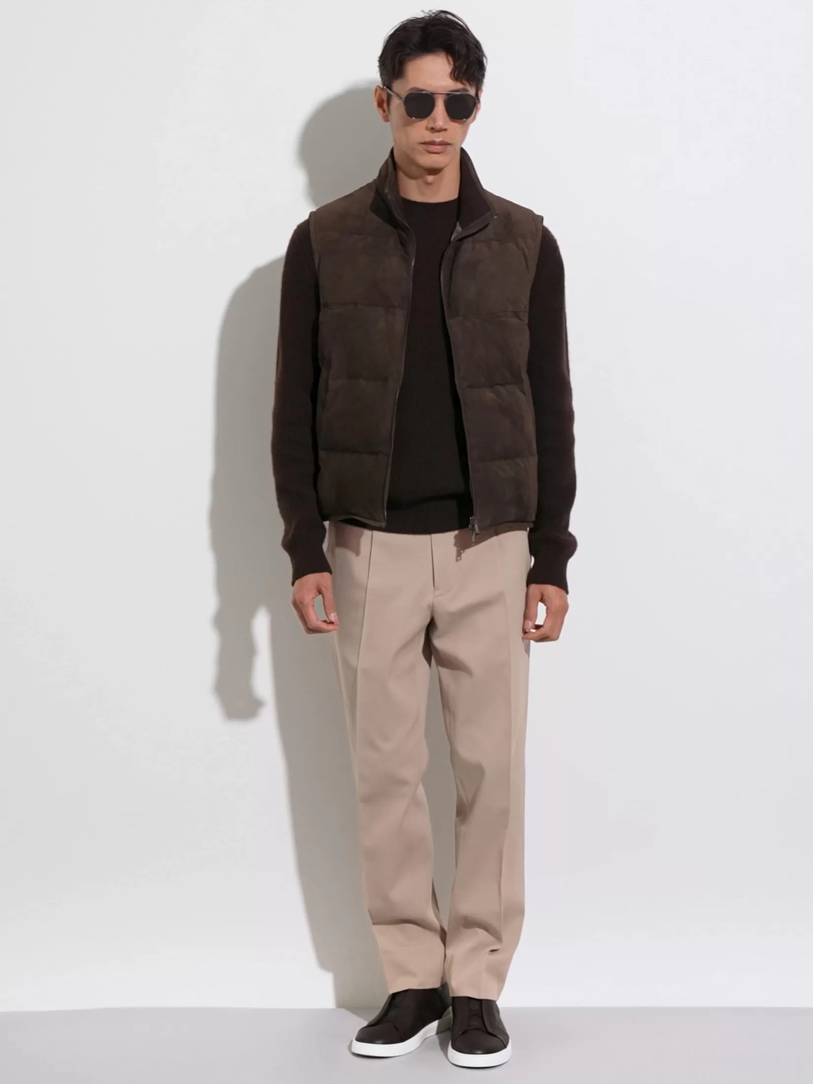 Cheap ZEGNA Zapatillas Triple Stitch™ SECONDSKIN Color Marrón Oscuro Marrónoscuro