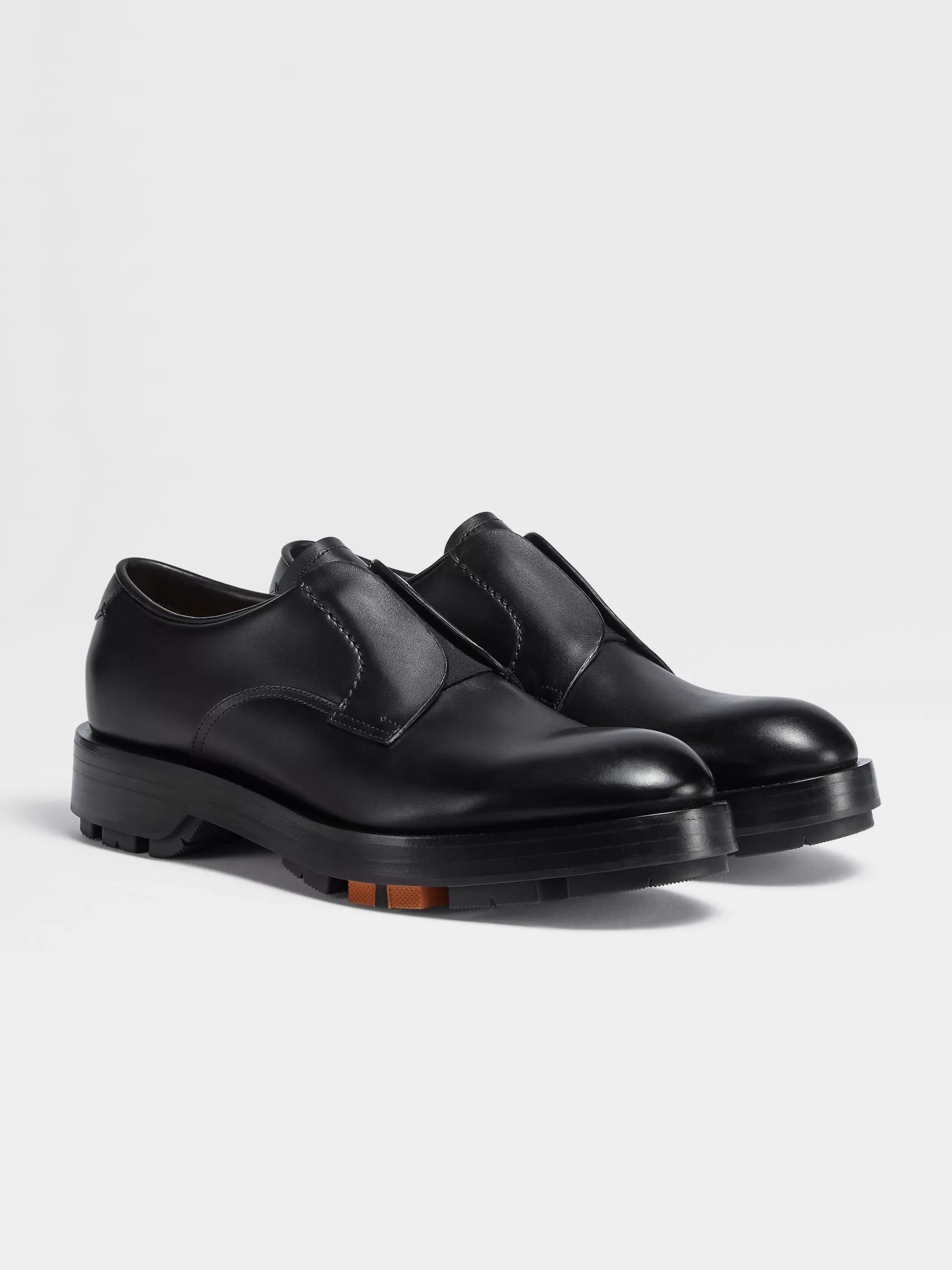 Shop ZEGNA Zapatos Derby Udine de Piel Color Negro