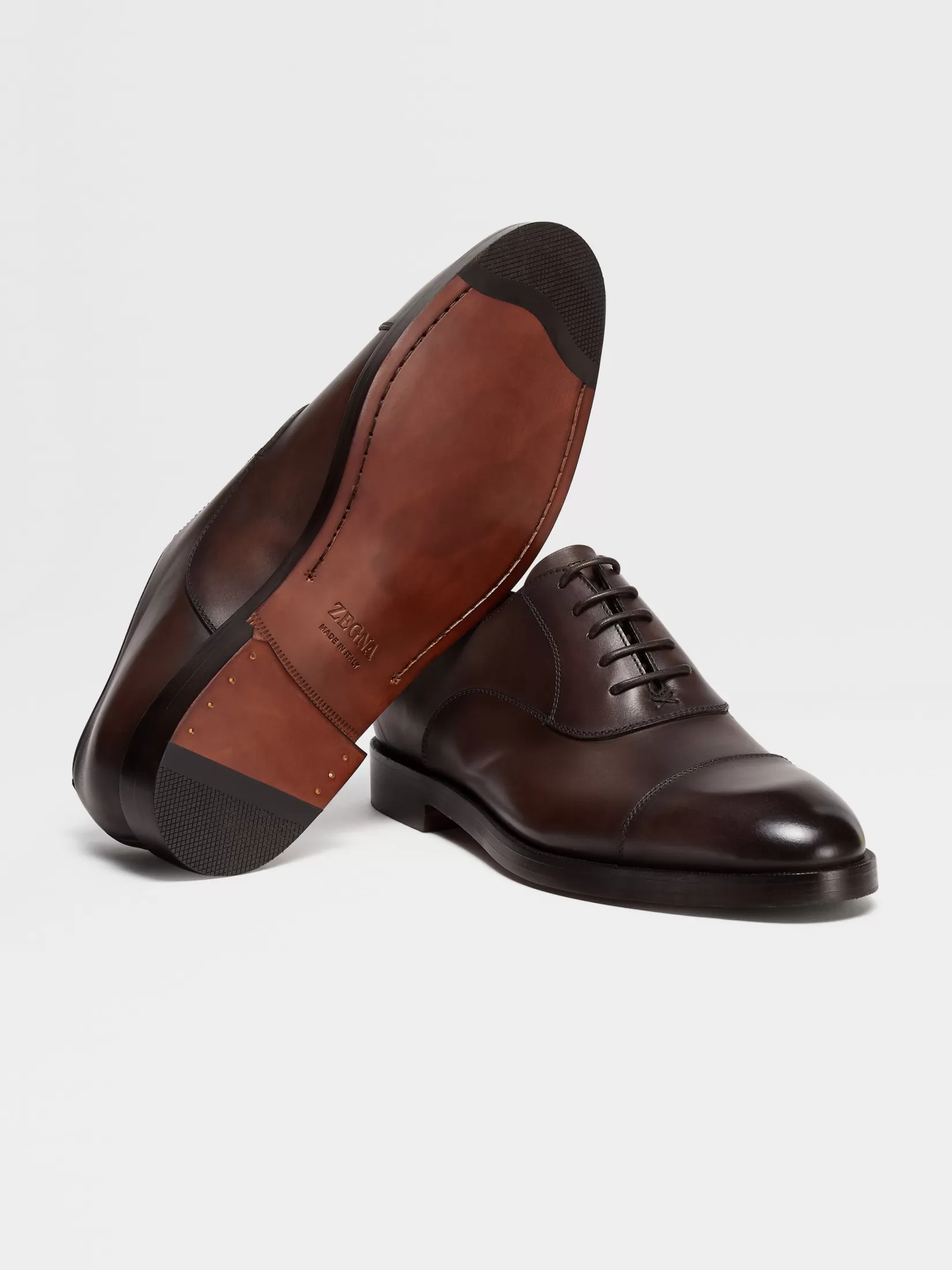 Shop ZEGNA Zapatos Oxford Torino de Piel Color Marrón